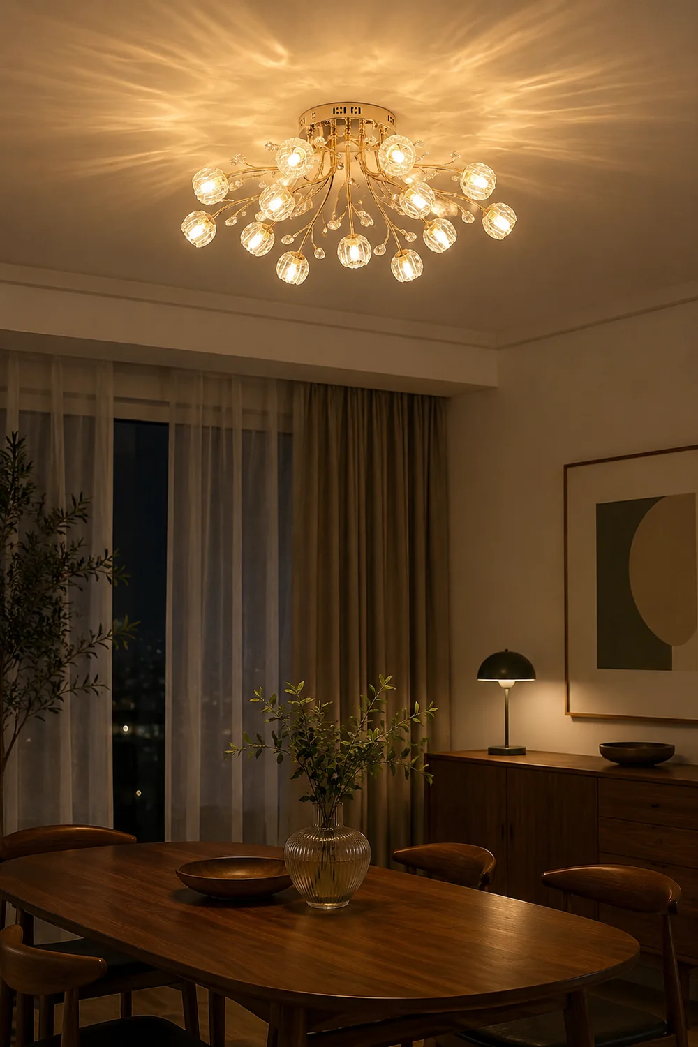 Crystal Flower Ceiling Light - Lumpaz