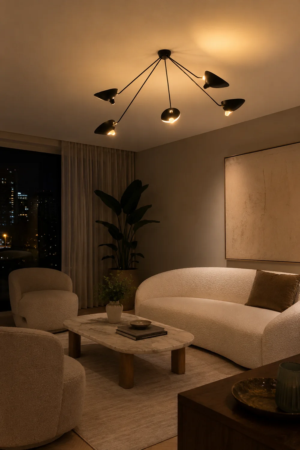 Serge Mouille Ceiling Lamp B - Lumpaz