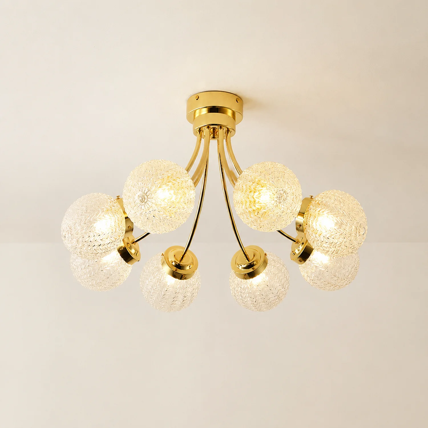 Carved Glass Ceiling Lamp - Lumpaz