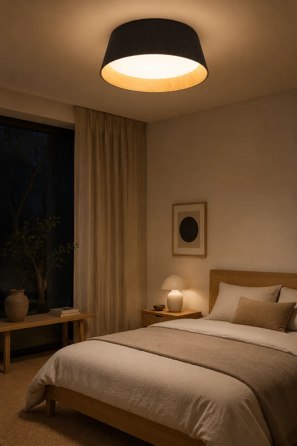 Modern Ribbed Ceiling Light - Lumpaz