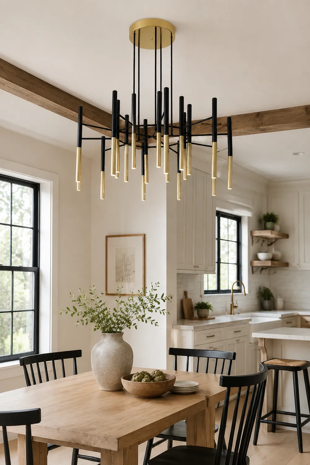 Metal Tubular Chandelier - Lumpaz