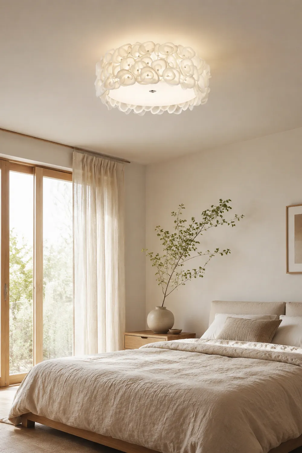 White Hydrangea Ceiling Lamp - Lumpaz