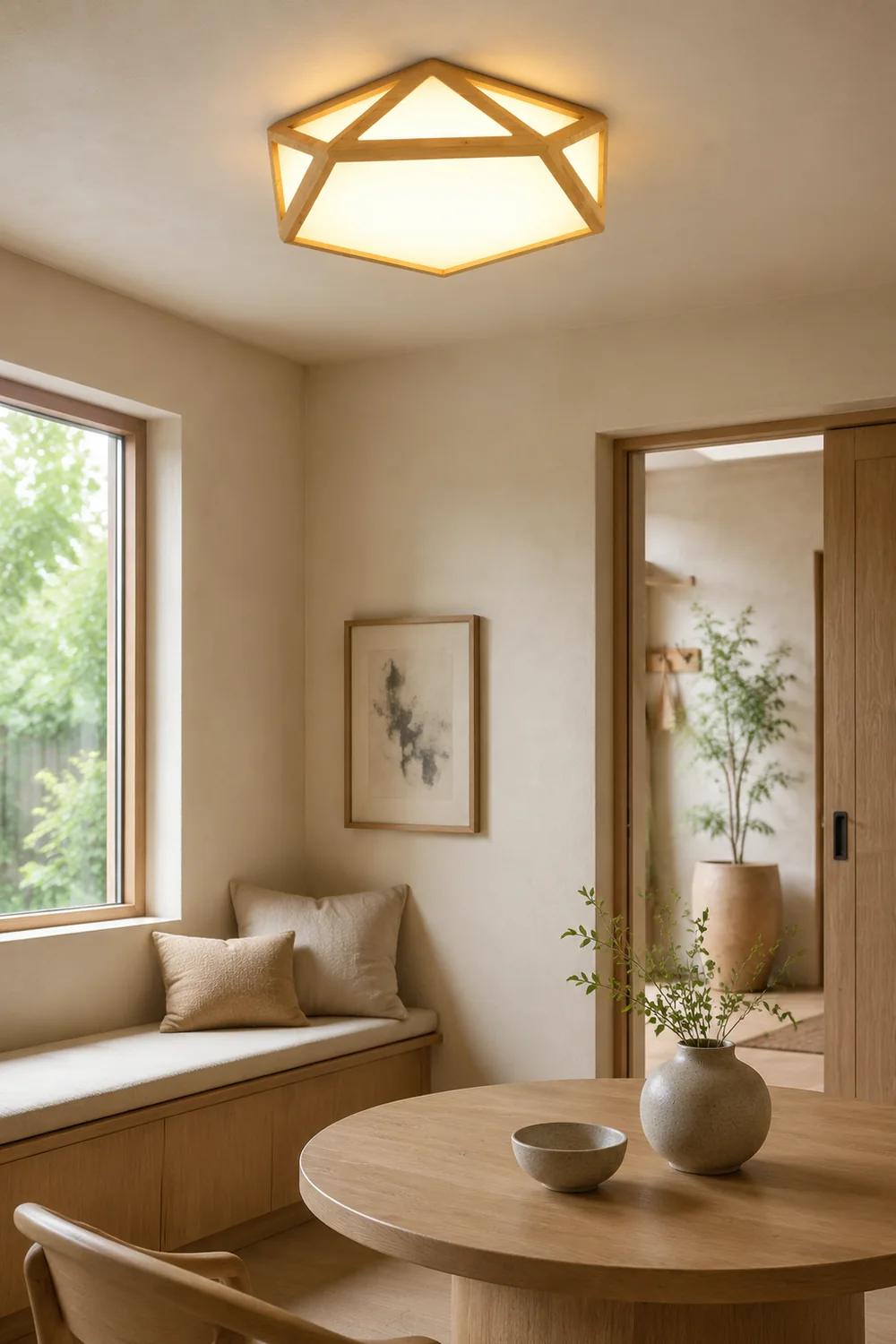 Diamond Wooden Ceiling Lamp - Lumpaz