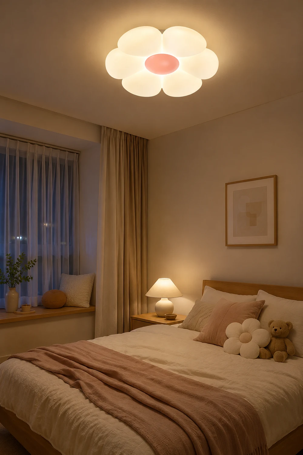 Six-leaf Flower Kids Room Ceiling Lamp - Lumpaz