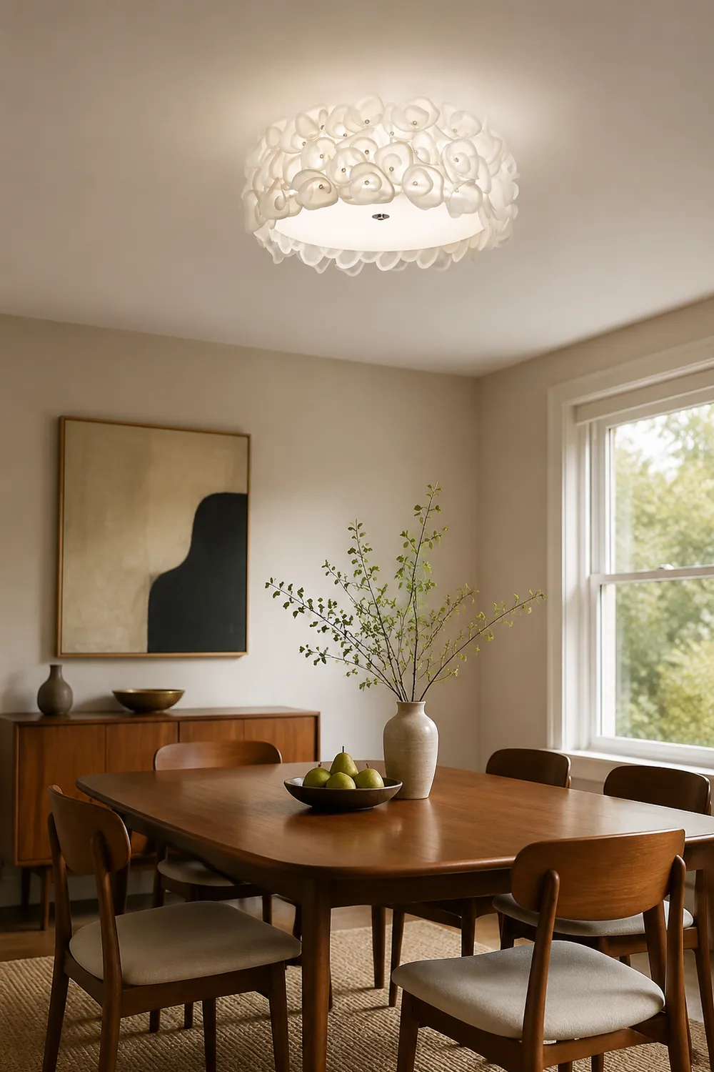White Hydrangea Ceiling Lamp - Lumpaz
