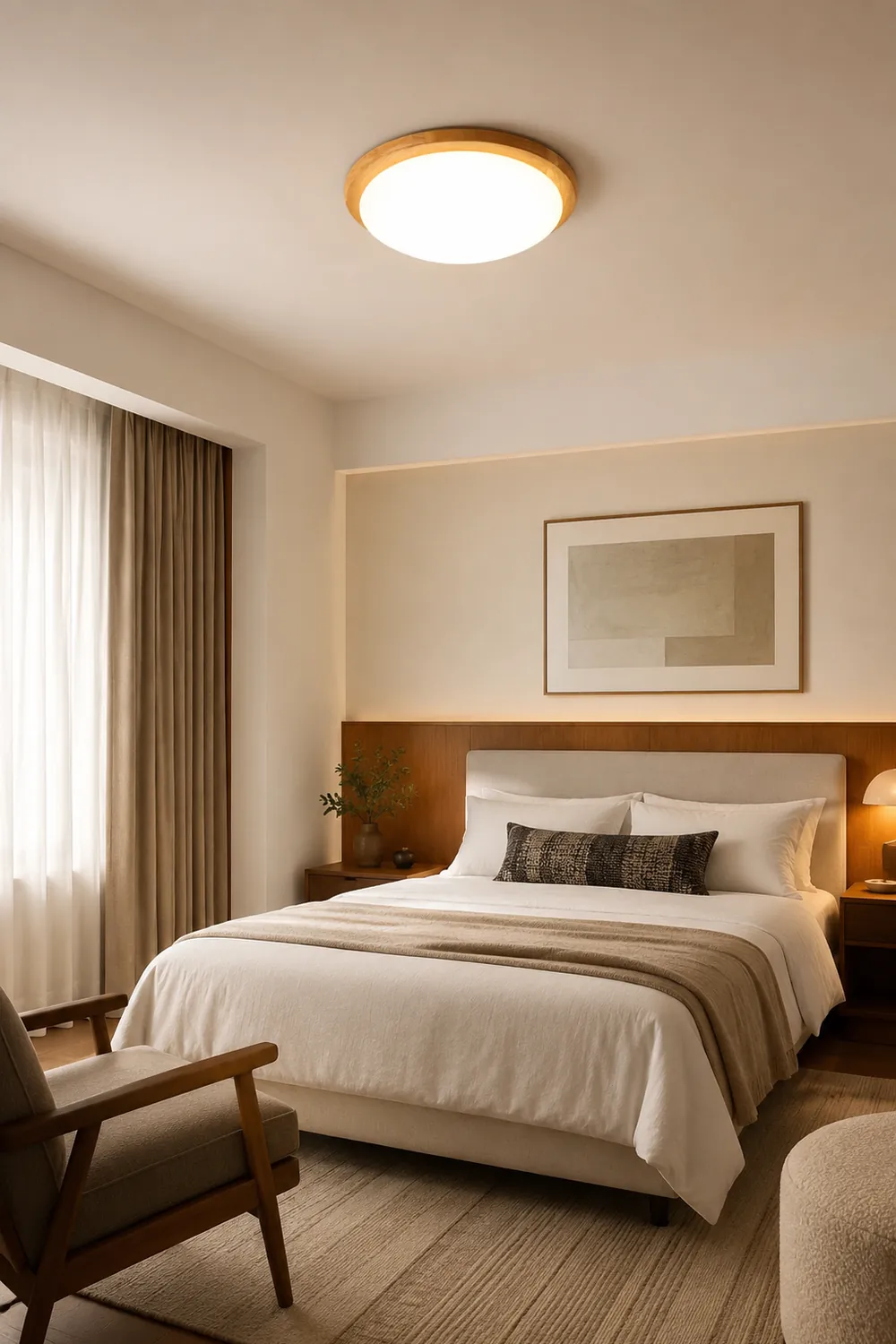 Drum Wood Ceiling Lamp - Lumpaz