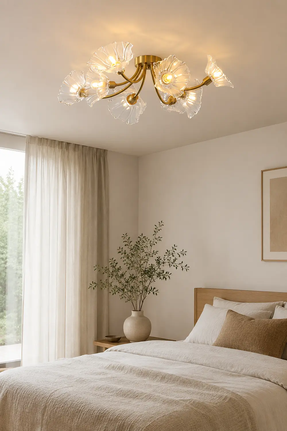 Kalin Flower Glass Ceiling Lamp - Lumpaz