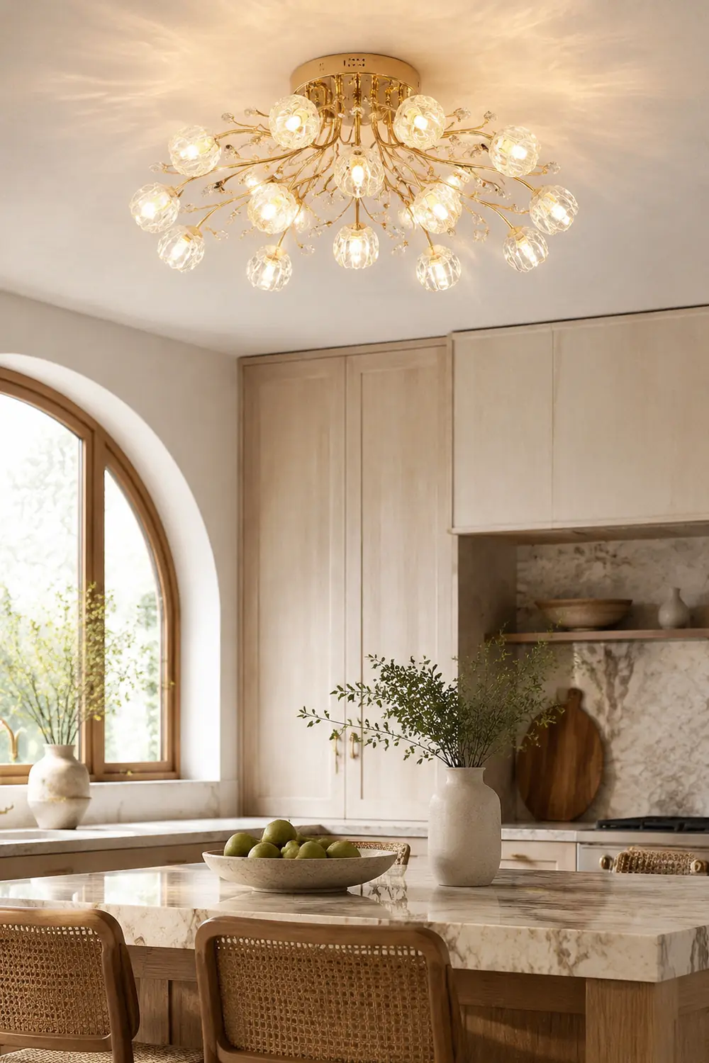 Crystal Flower Ceiling Light - Lumpaz