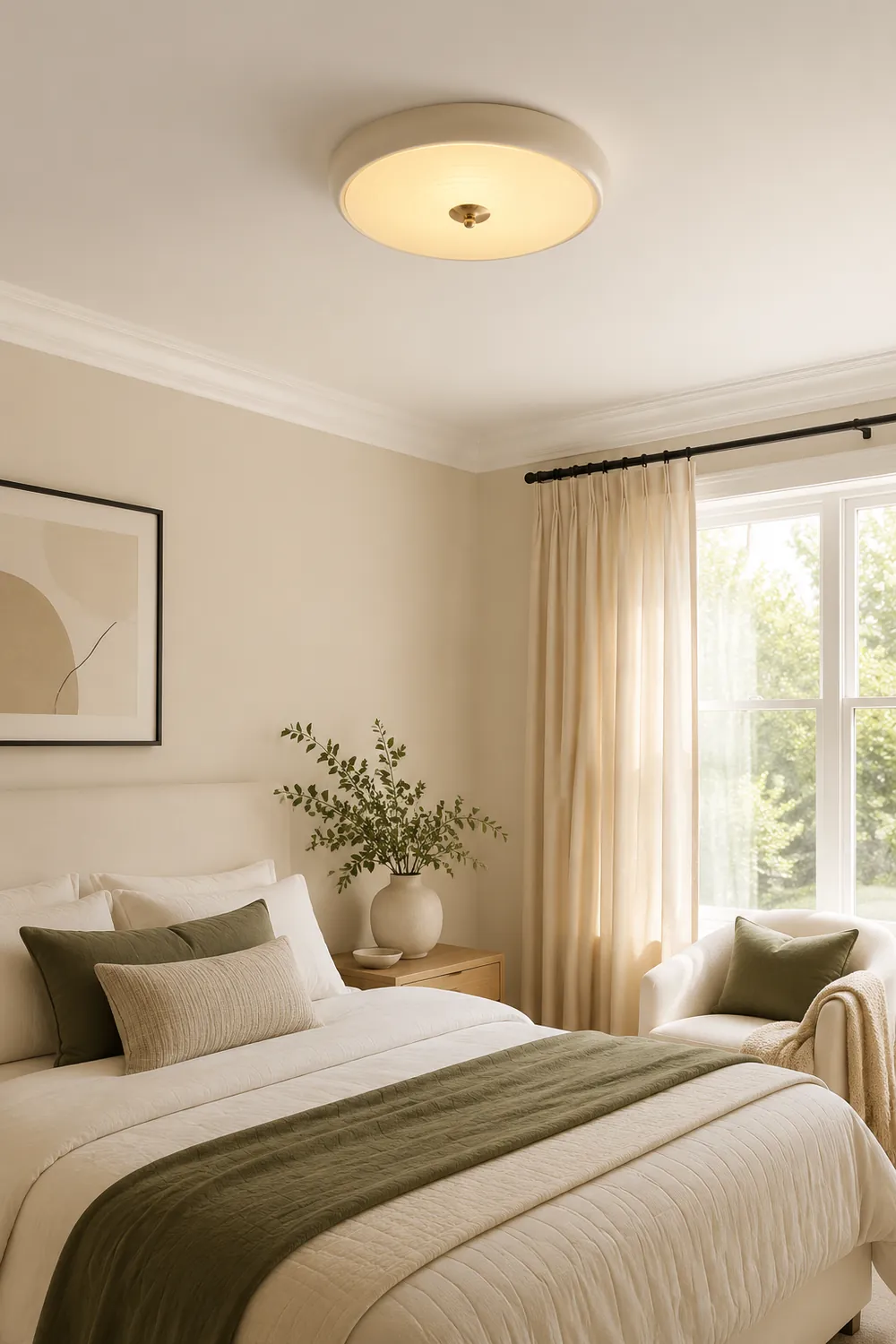 Ripple Cream Ceiling Lamp - Lumpaz