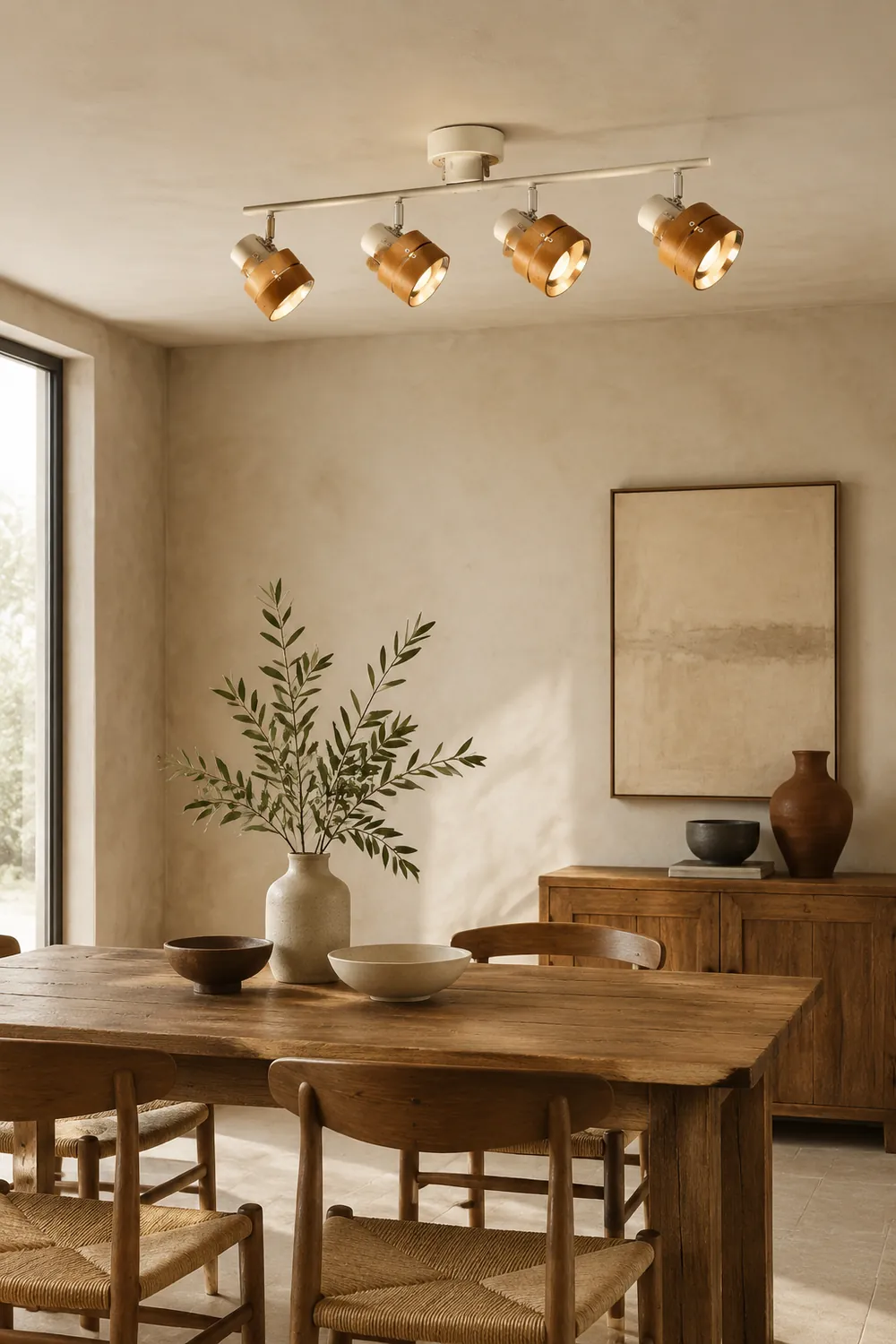 Wooden Adjustable Spot Ceiling Lamp - Lumpaz