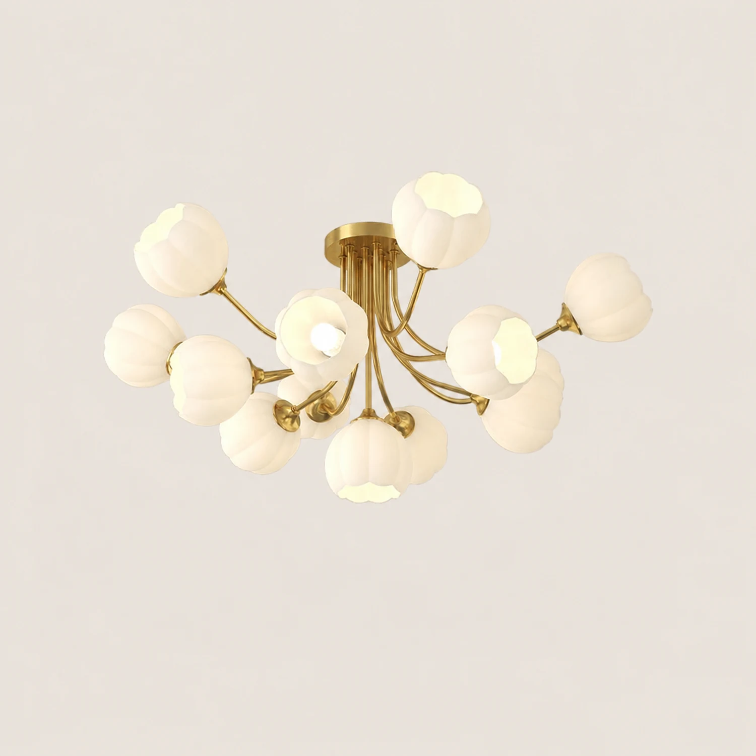 Pumpkin Brass Ceiling Lamp - Lumpaz