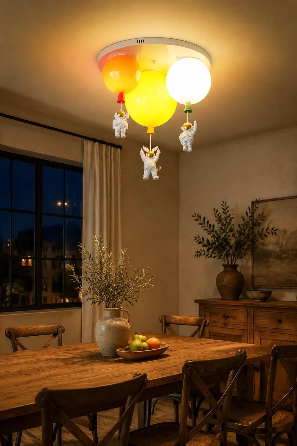 Astronaut Glossy Balloon Ceiling Lamp - Lumpaz