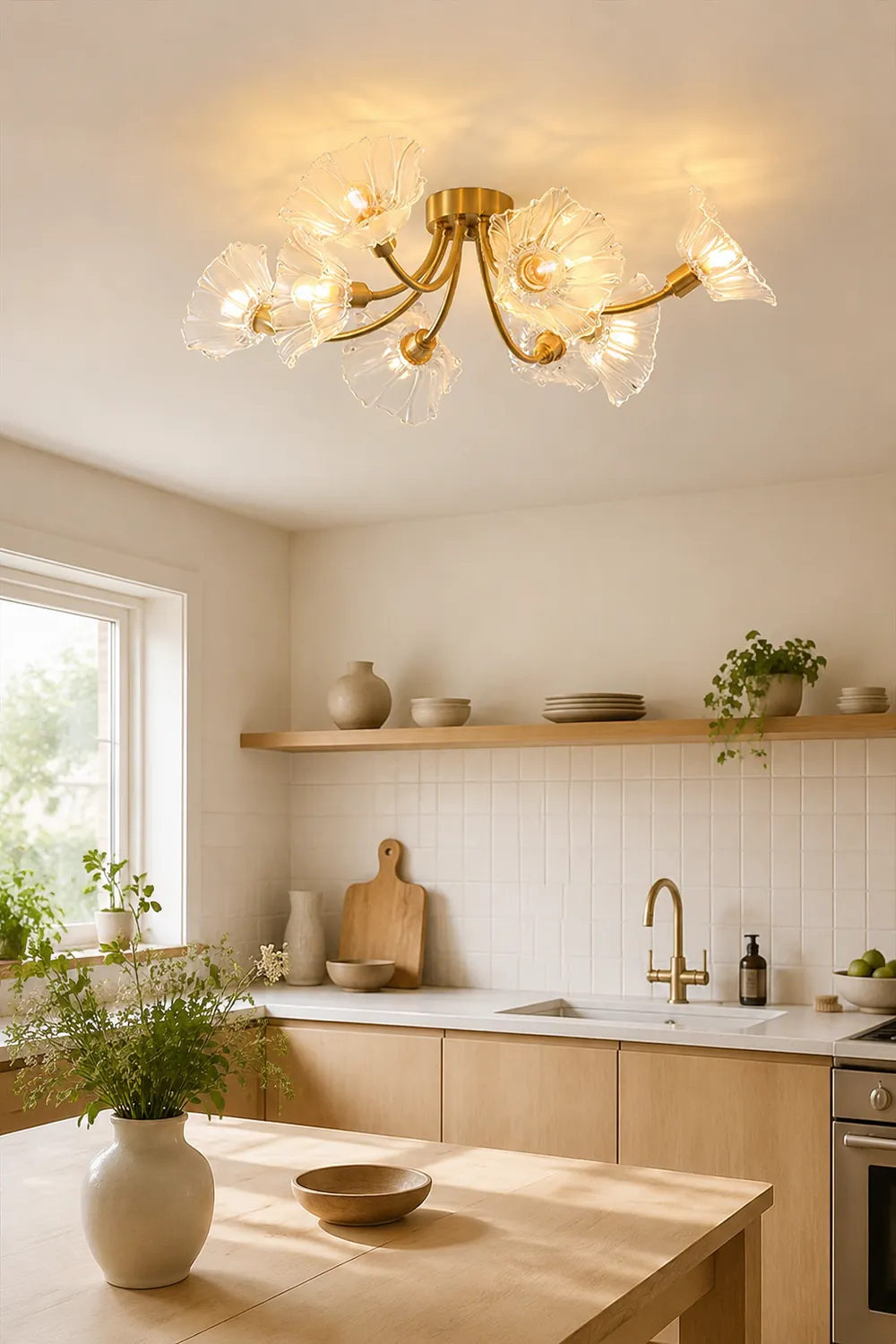 Kalin Flower Glass Ceiling Lamp - Lumpaz