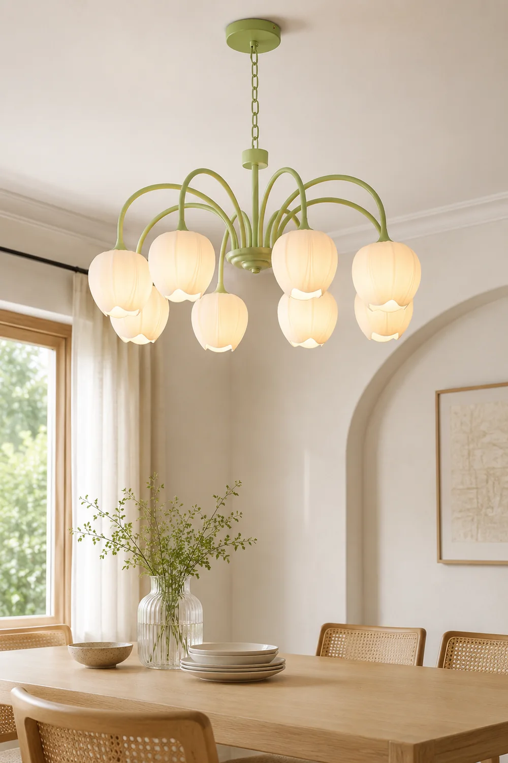 Tulip Matcha Chandelier - Lumpaz
