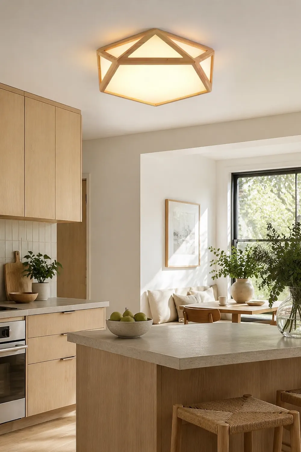 Diamond Wooden Ceiling Lamp - Lumpaz
