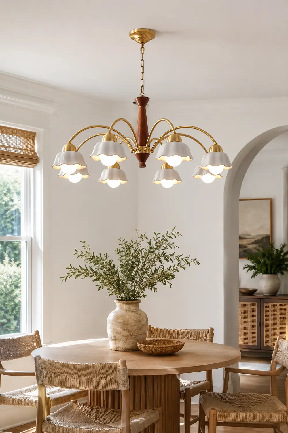 Swedish Modern Brass Chandelier - Lumpaz