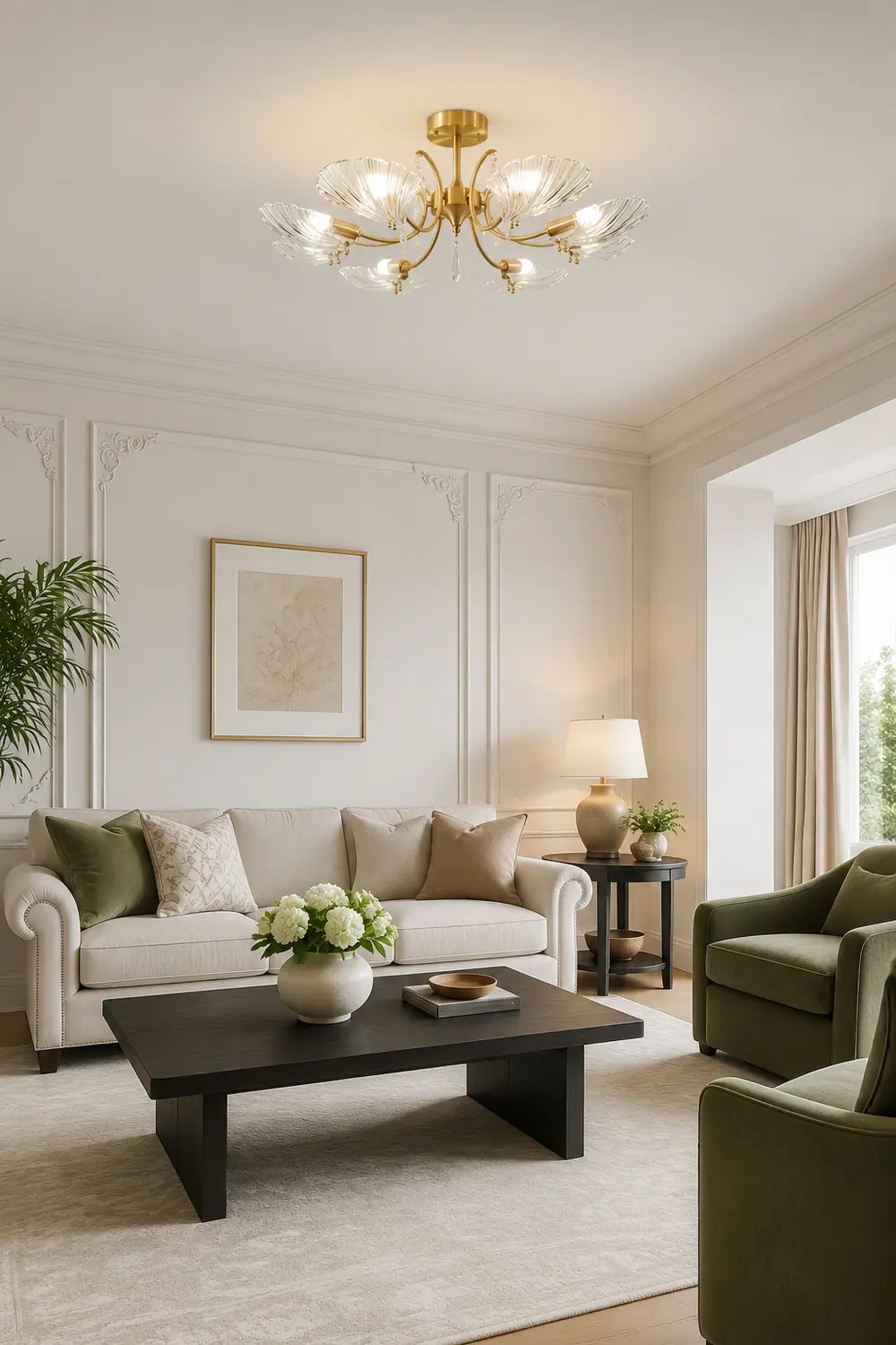 Shell Brass Ceiling Lamp - Lumpaz