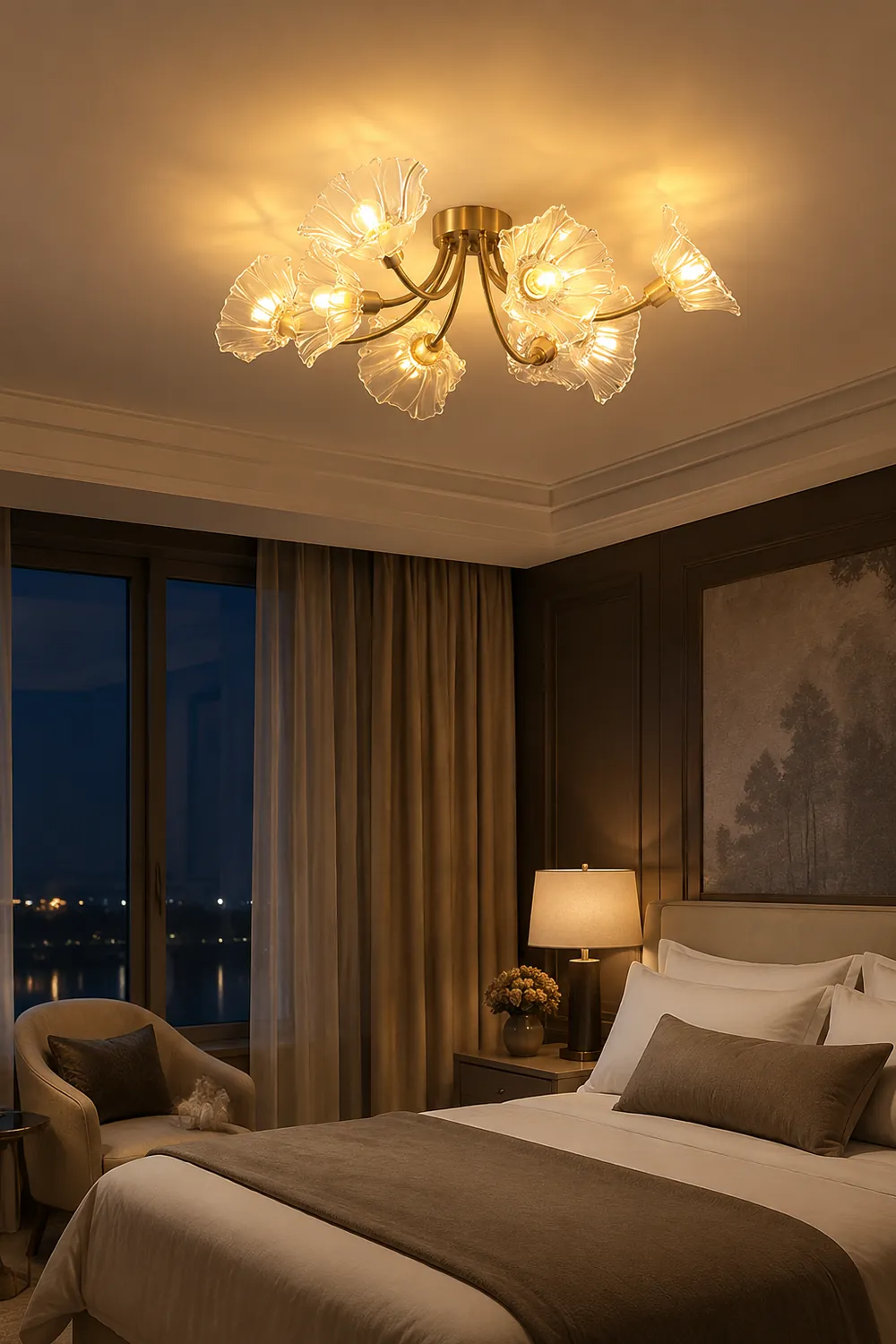 Kalin Flower Glass Ceiling Lamp - Lumpaz
