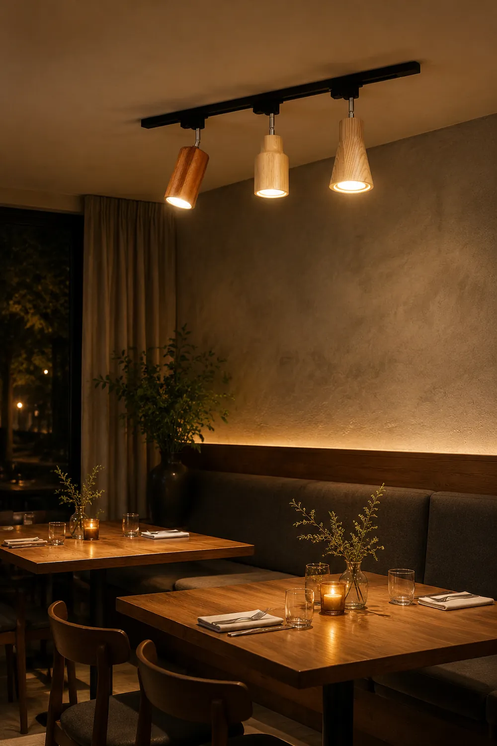 Wood Track Ceiling Lamp - Lumpaz