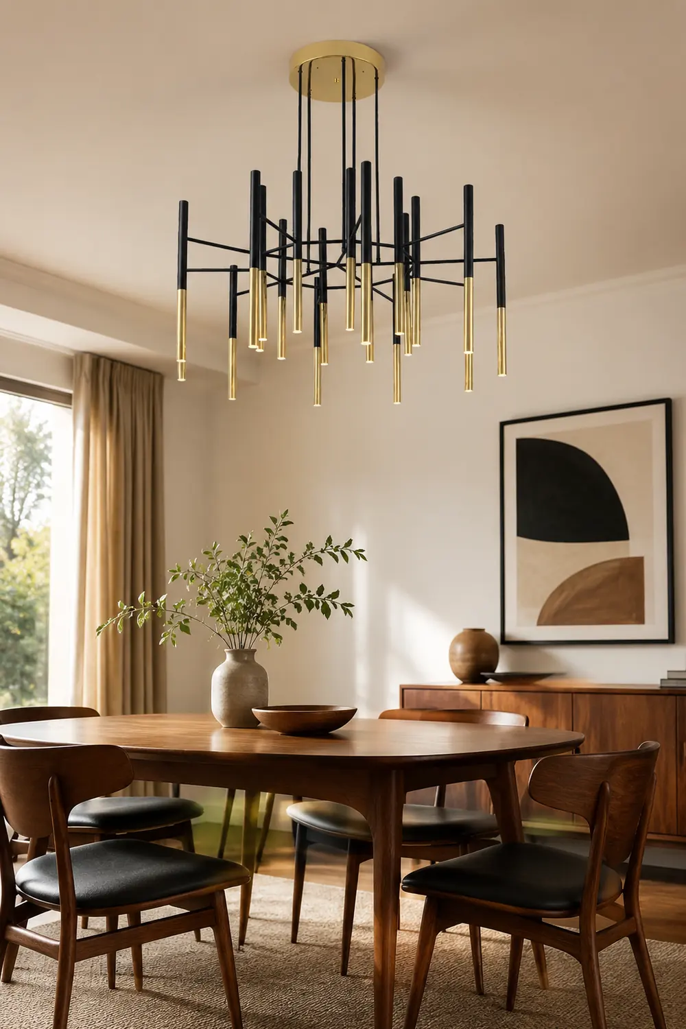 Metal Tubular Chandelier - Lumpaz
