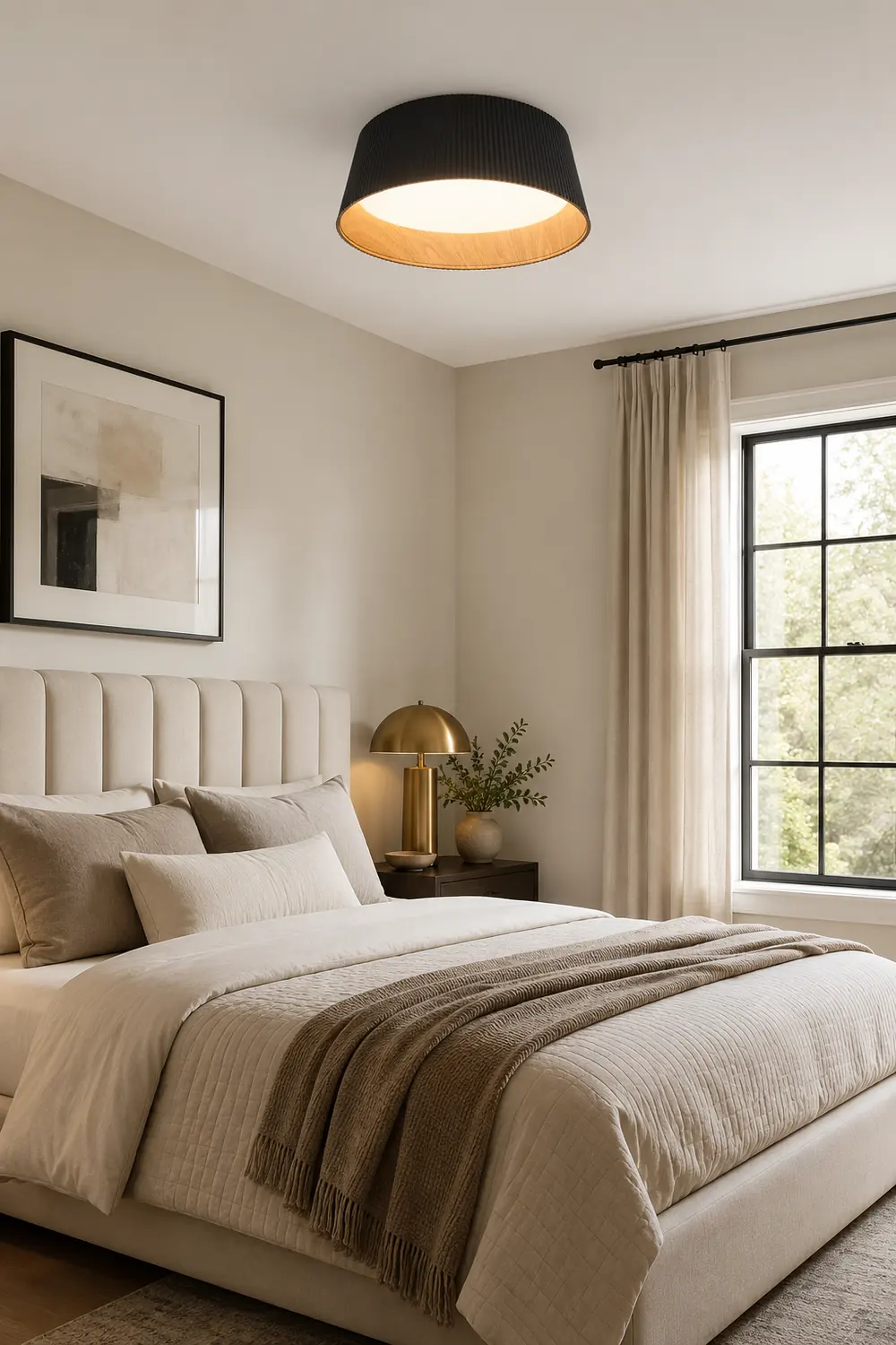 Modern Ribbed Ceiling Light - Lumpaz
