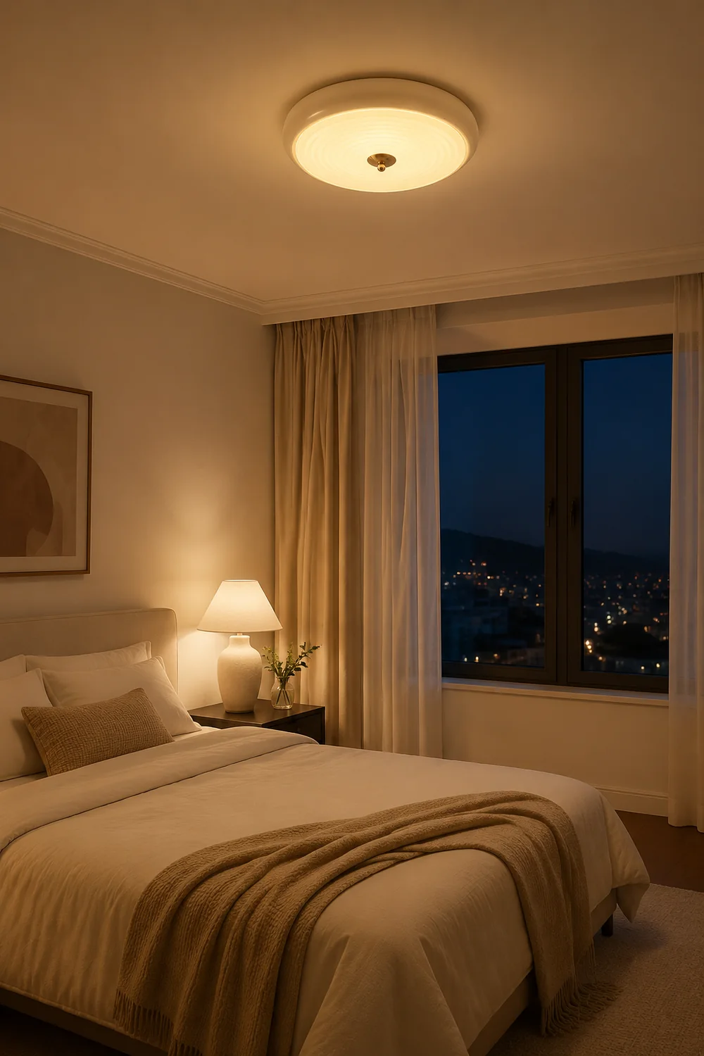 Ripple Cream Ceiling Lamp - Lumpaz
