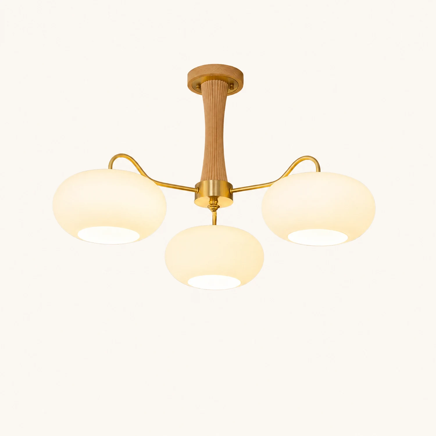 Brass Wooden Persimmon Ceiling Lamp - Lumpaz