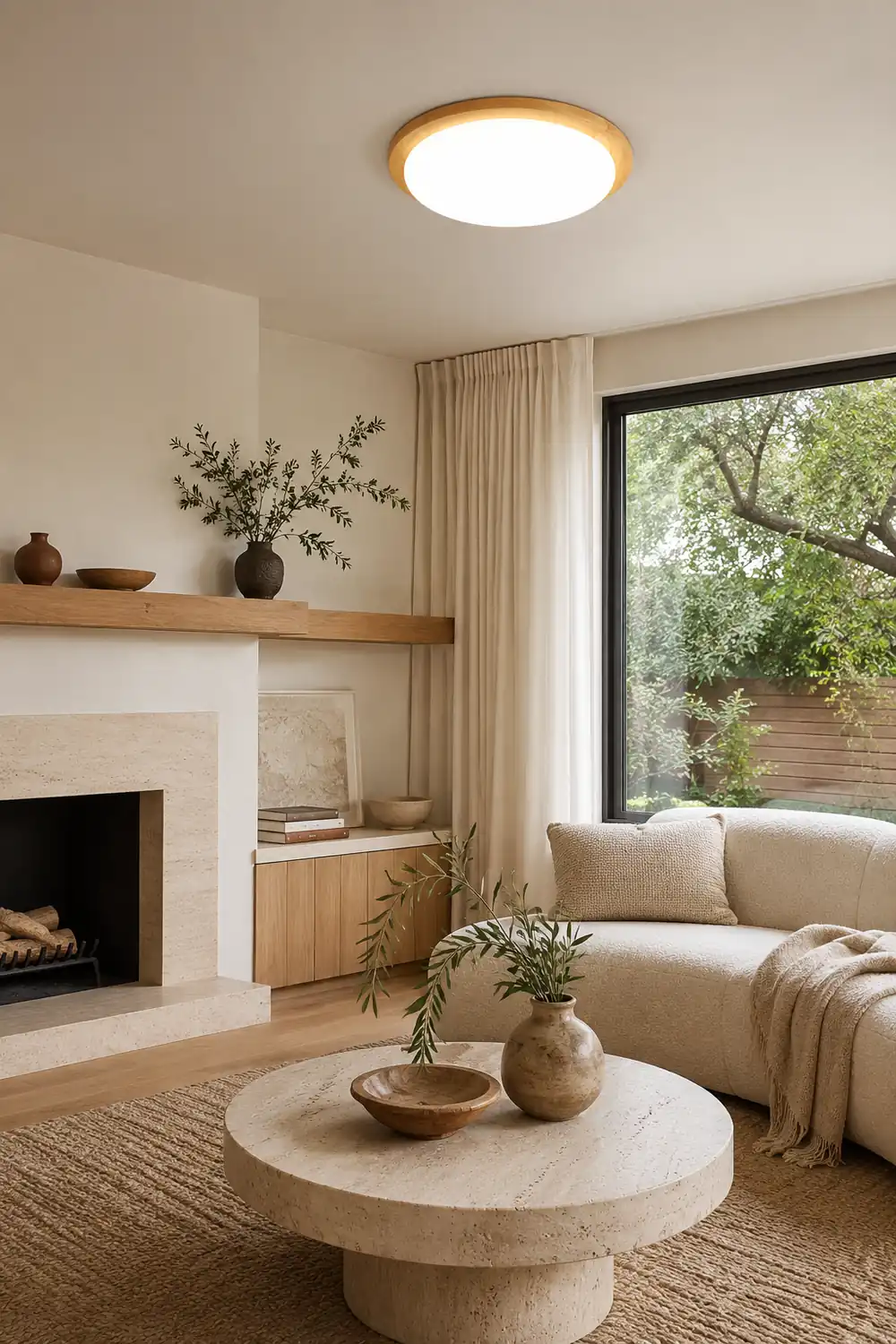 Drum Wood Ceiling Lamp - Lumpaz