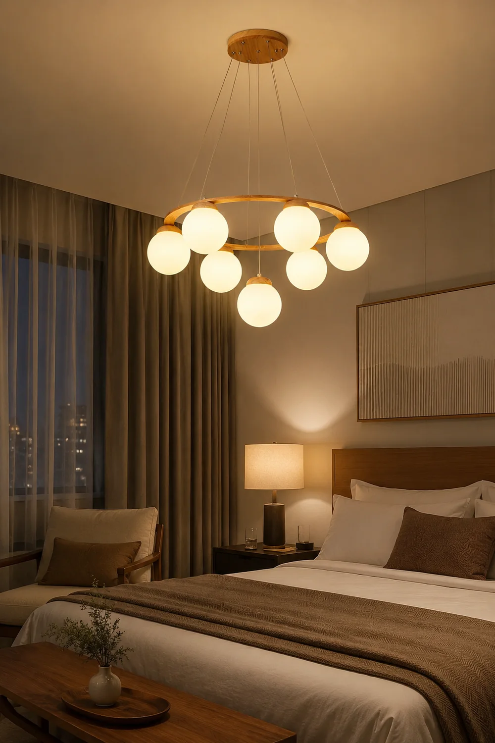 Nuura Miira Wood Chandelier - Lumpaz