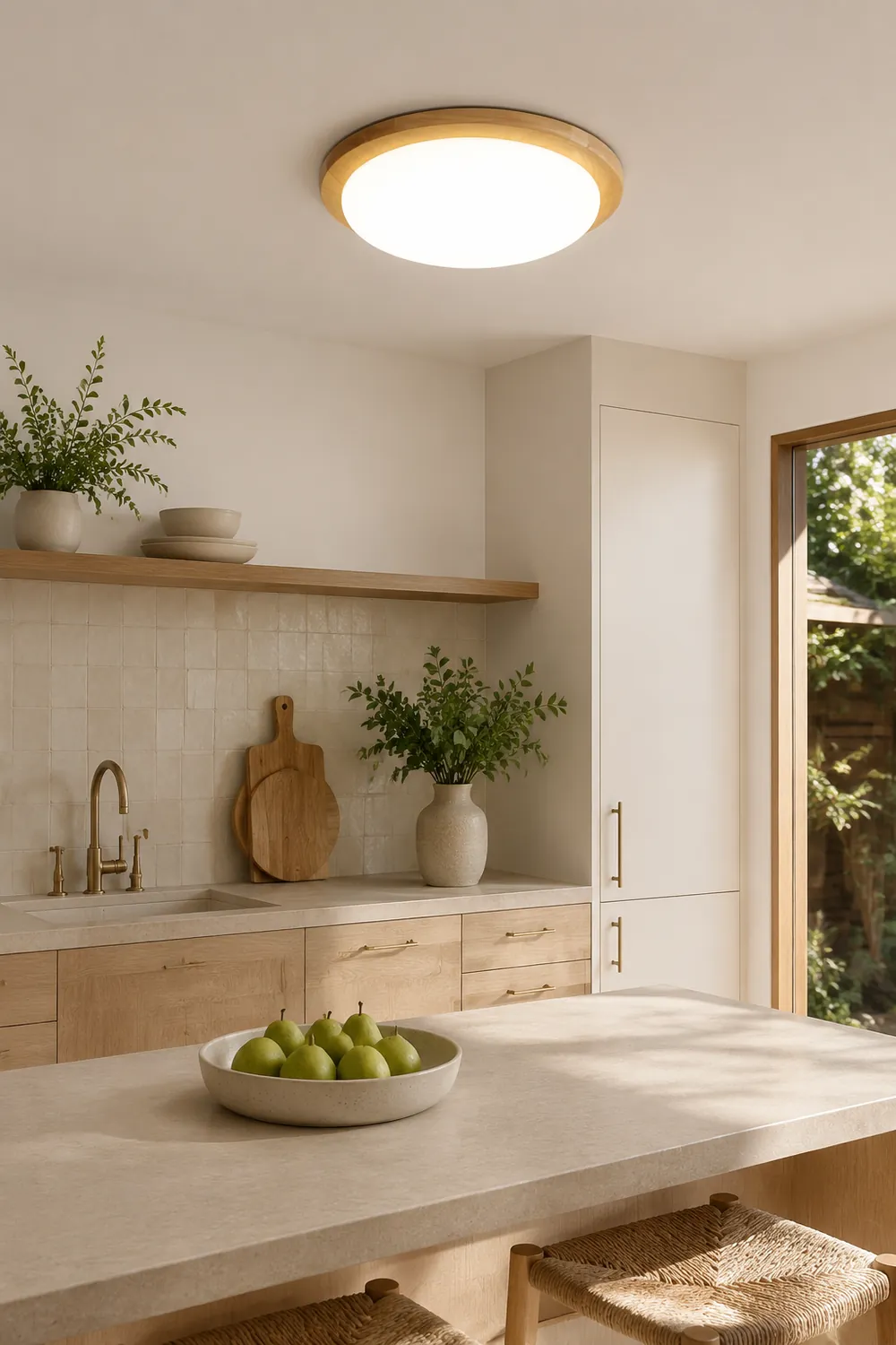 Drum Wood Ceiling Lamp - Lumpaz
