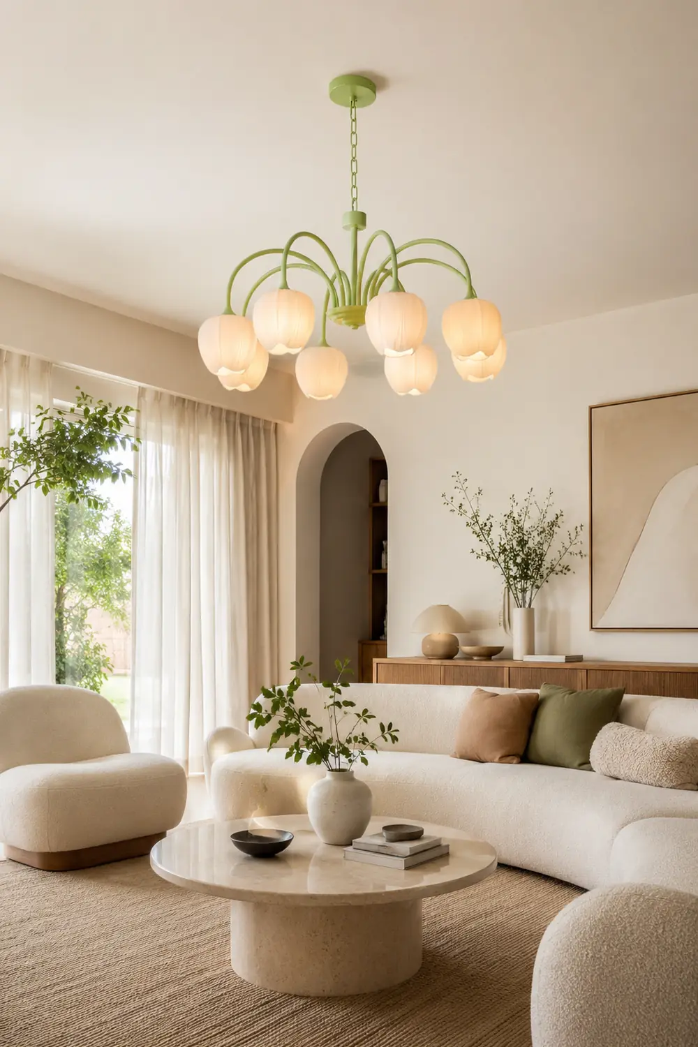 Tulip Matcha Chandelier - Lumpaz