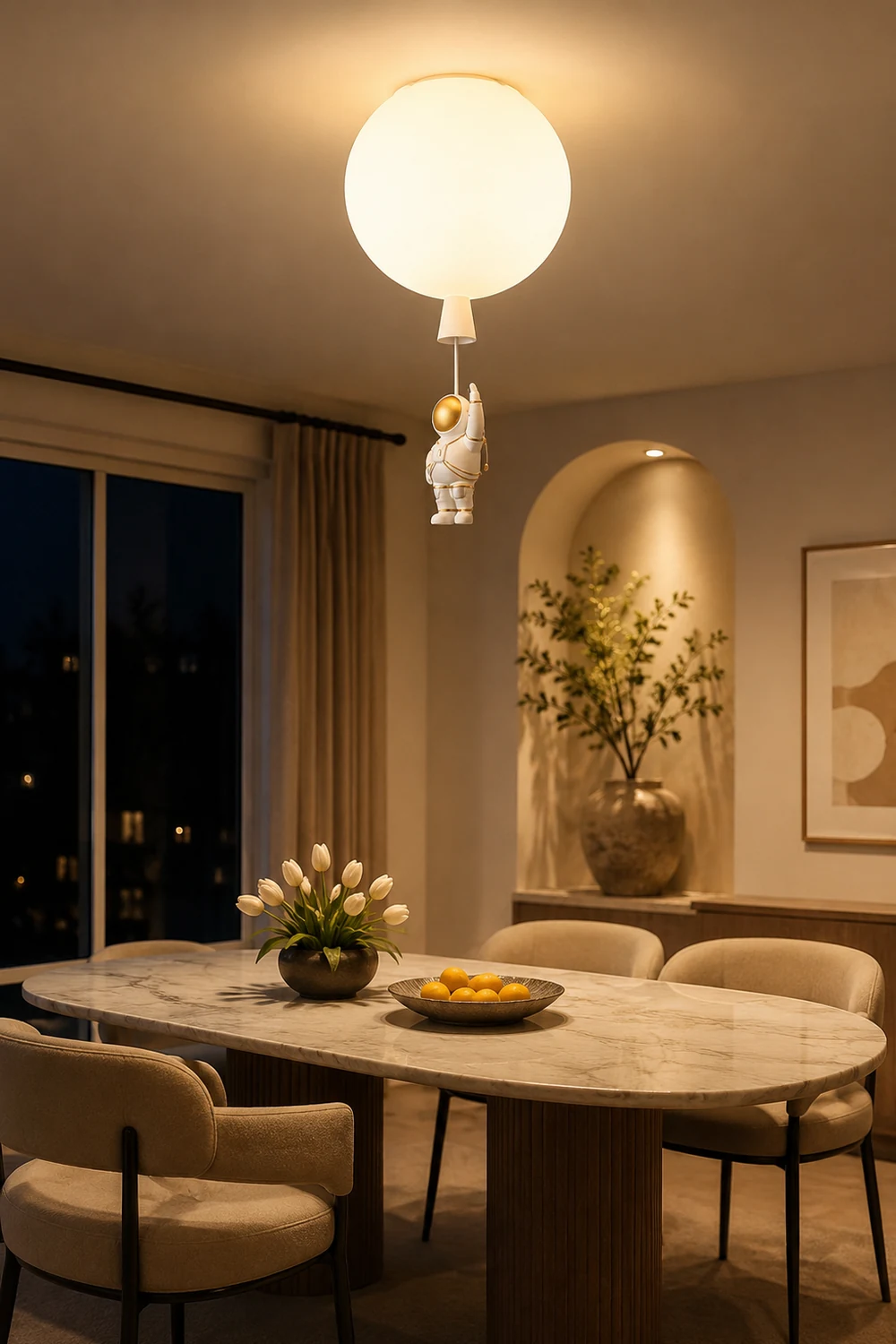 Frosted Balloon Ceiling Light - Lumpaz