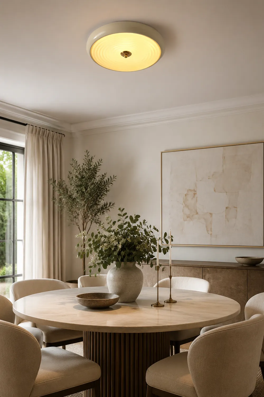 Ripple Cream Ceiling Lamp - Lumpaz
