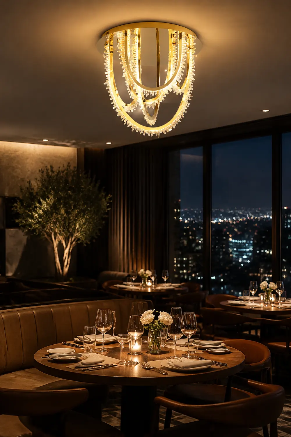 Crystal Corde Ceiling Light - Lumpaz