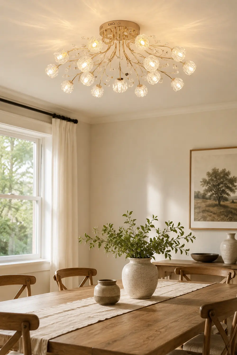 Crystal Flower Ceiling Light - Lumpaz