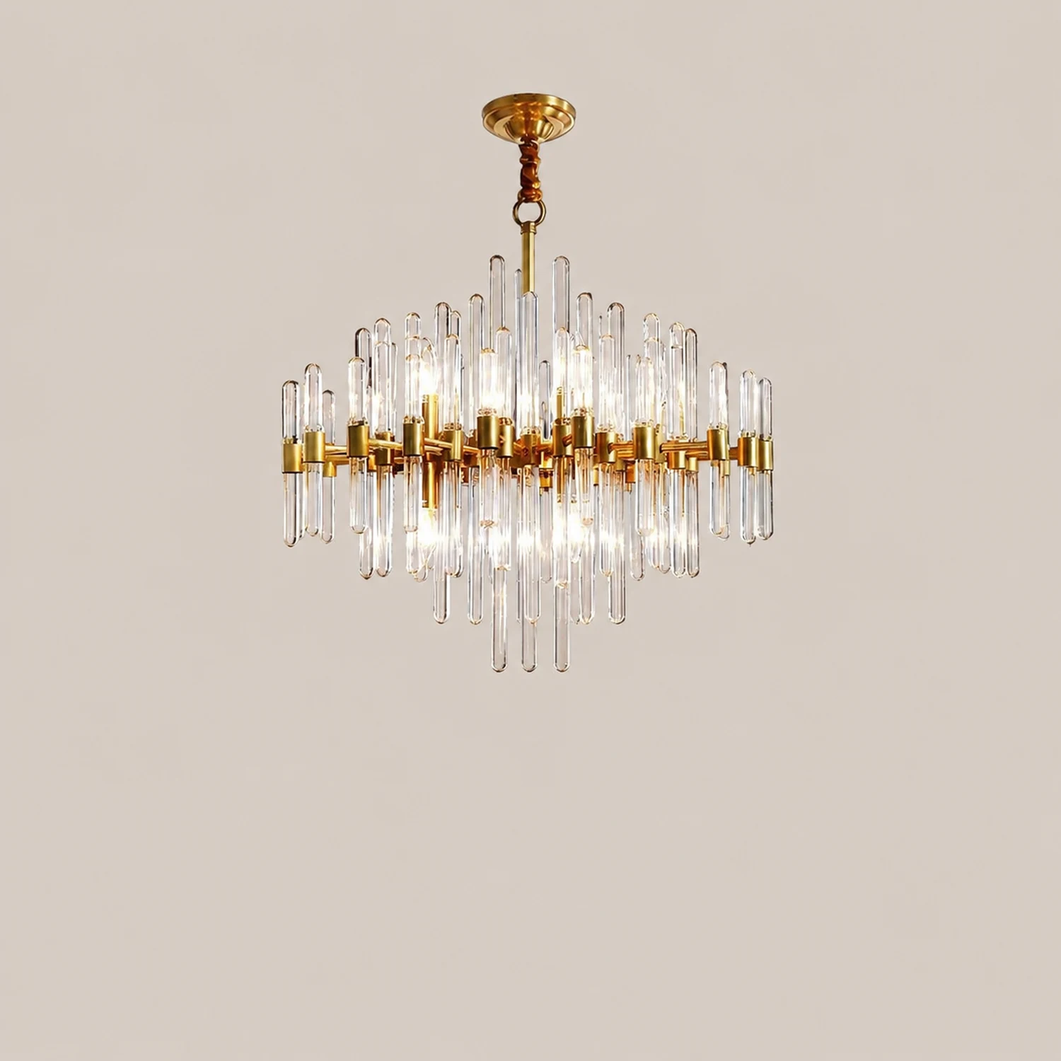 Vintage Antique Brass Chandelier - Lumpaz