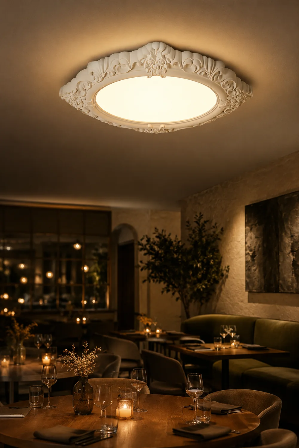 Sculpted Resin Ceiling Lamp - Lumpaz