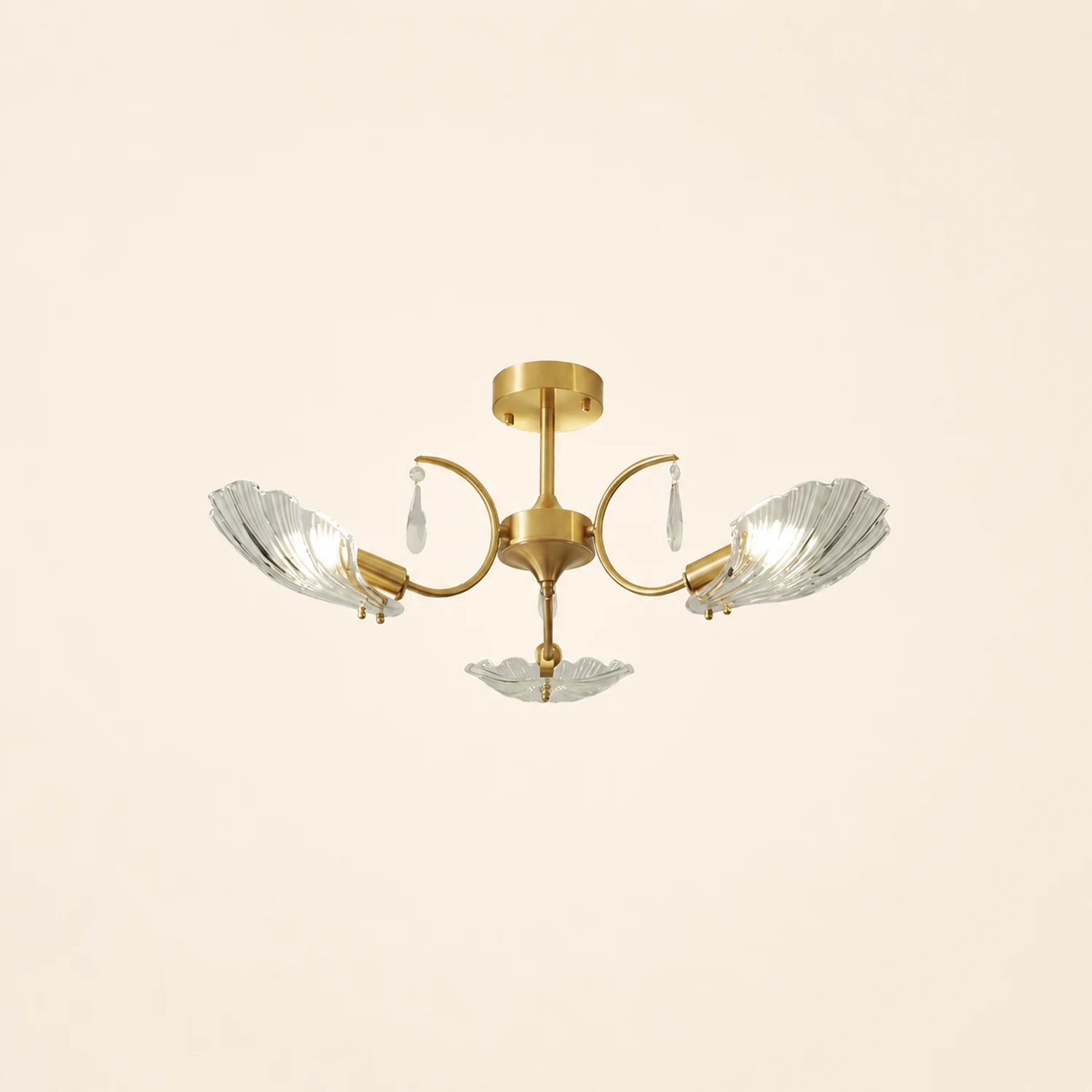 Shell Brass Ceiling Lamp - Lumpaz