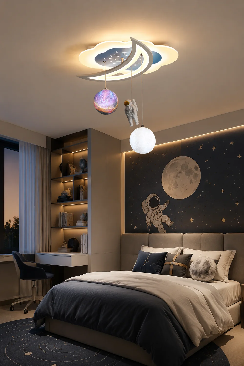Space Astronaut Star Ceiling Lamp - Lumpaz