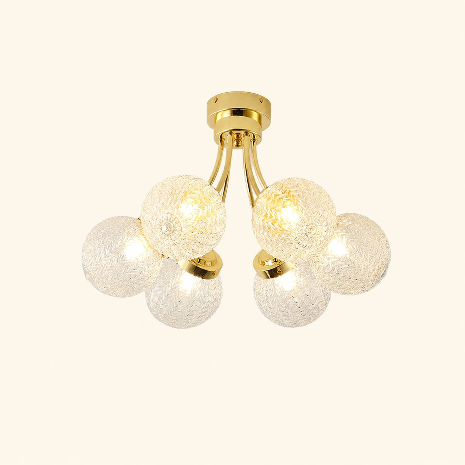 Carved Glass Ceiling Lamp - Lumpaz
