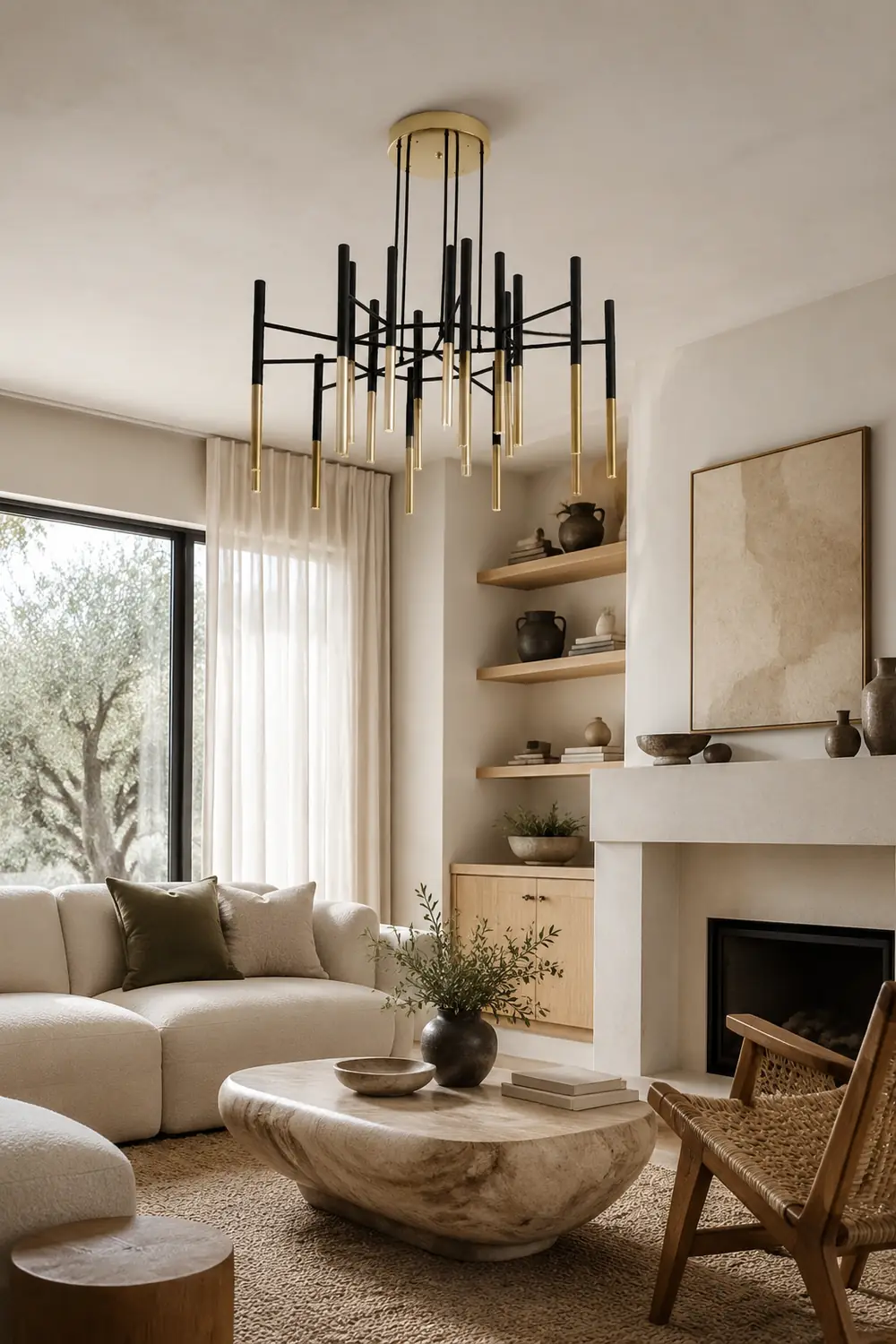 Metal Tubular Chandelier - Lumpaz