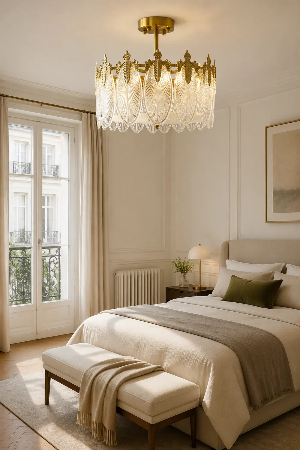 Decorative Pattern Glass Round Chandelier - Lumpaz