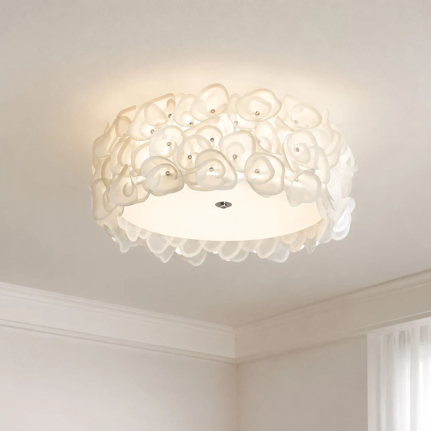 White Hydrangea Ceiling Lamp - Lumpaz