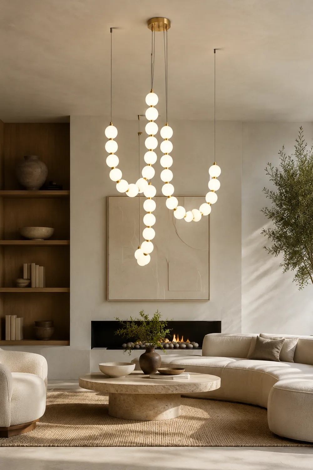 Acrylic Pearl Necklace Chandelier - Lumpaz
