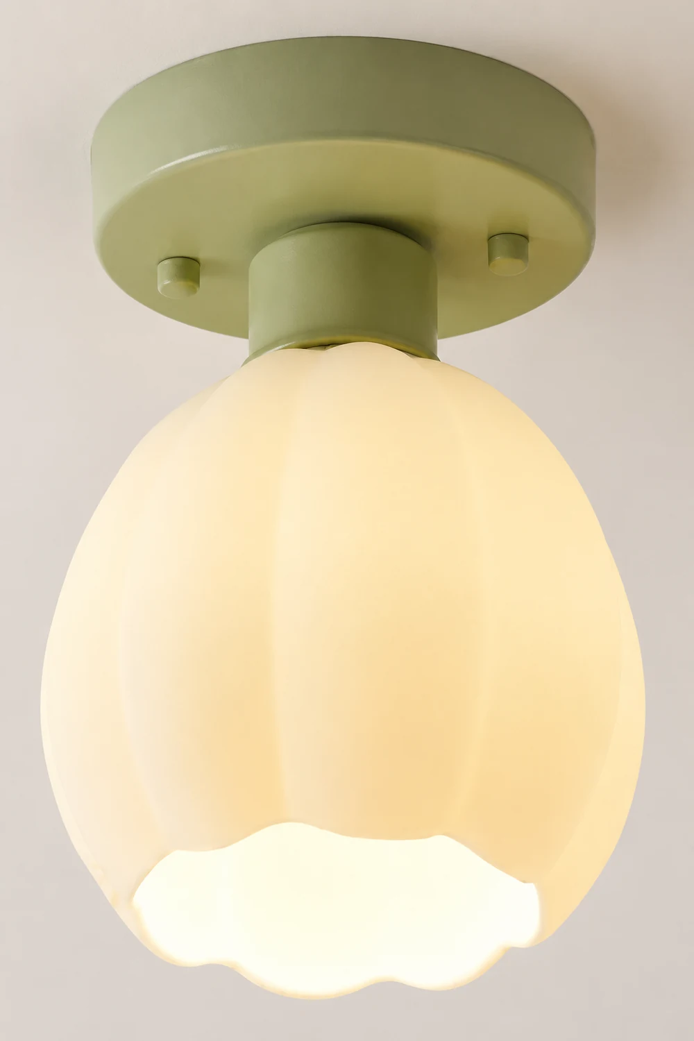 Flower Shaded Semi Flushmount Light - Lumpaz