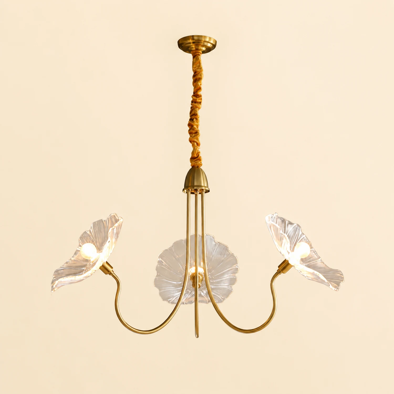 Lotus Leaf Glass Chandelier - Lumpaz
