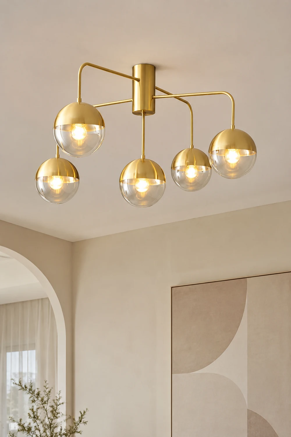 Brass Globulars Ceiling Lamp - Lumpaz