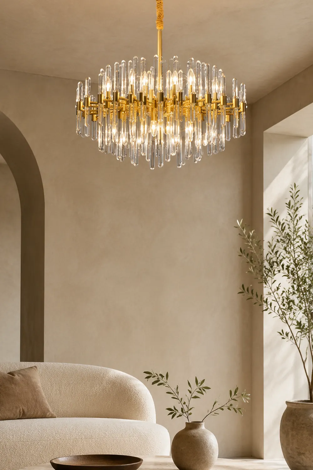 Vintage Antique Brass Chandelier - Lumpaz