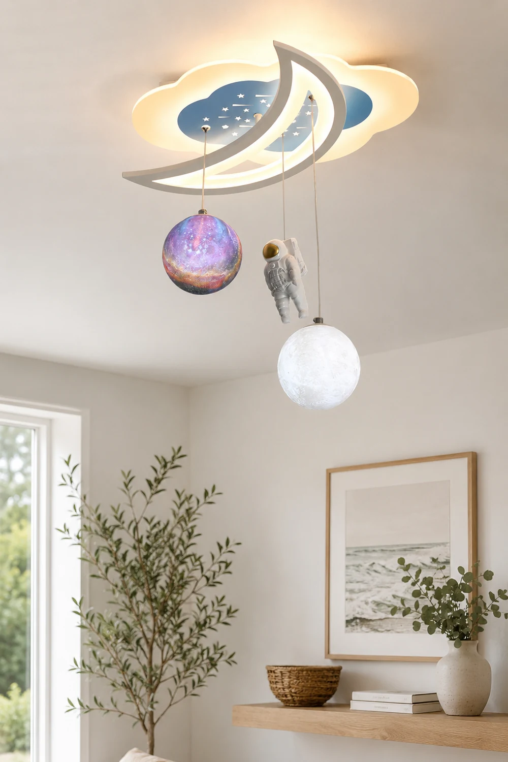 Space Astronaut Star Ceiling Lamp - Lumpaz