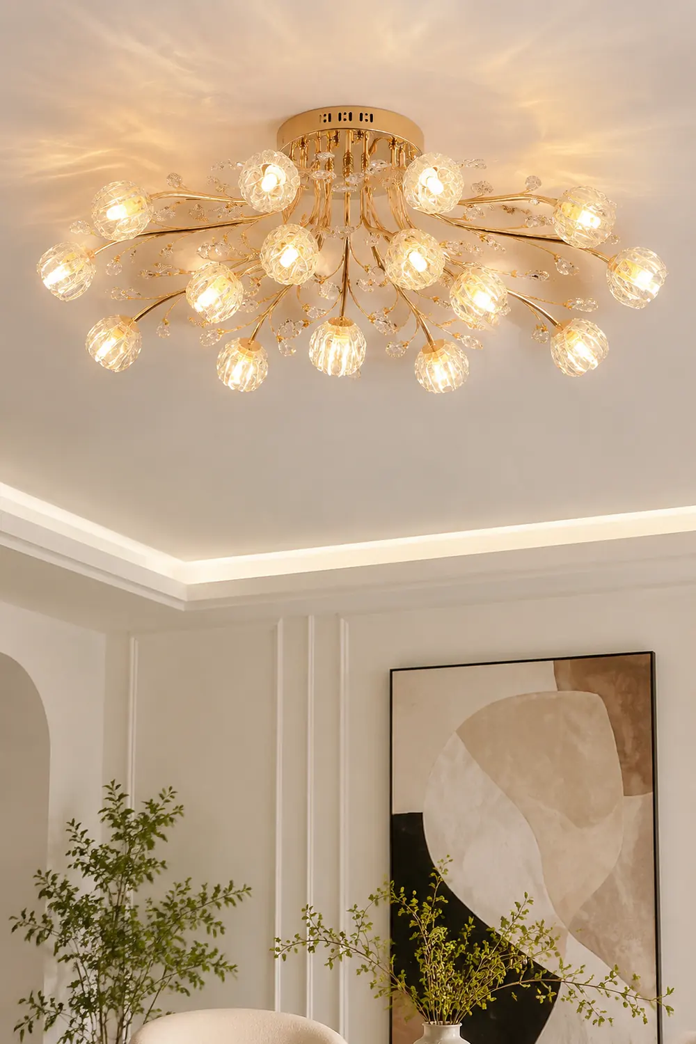 Crystal Flower Ceiling Light - Lumpaz
